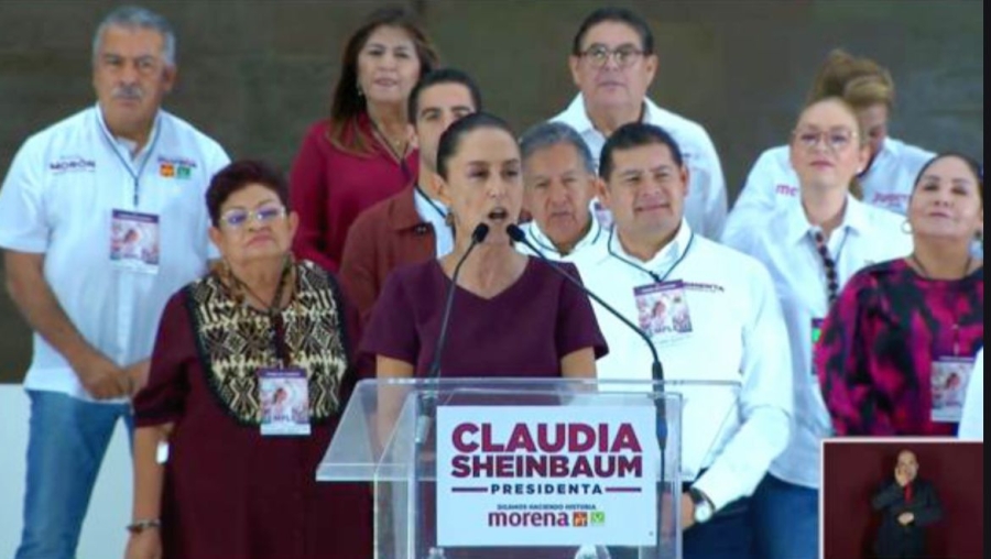 Asiste Víctor Mercado al cierre de campaña de Claudia Sheinbaum