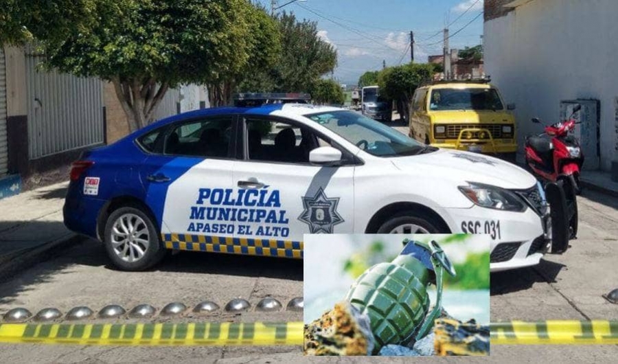 Encuentran granada en una caja en Guanajuato.