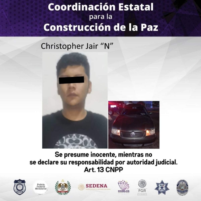 El automóvil quedó a cargo de las autoridades correspondientes.