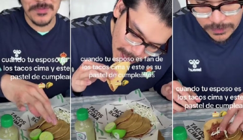 ¿Tacos o pastel? Pastel con forma de tacos se hace viral en redes