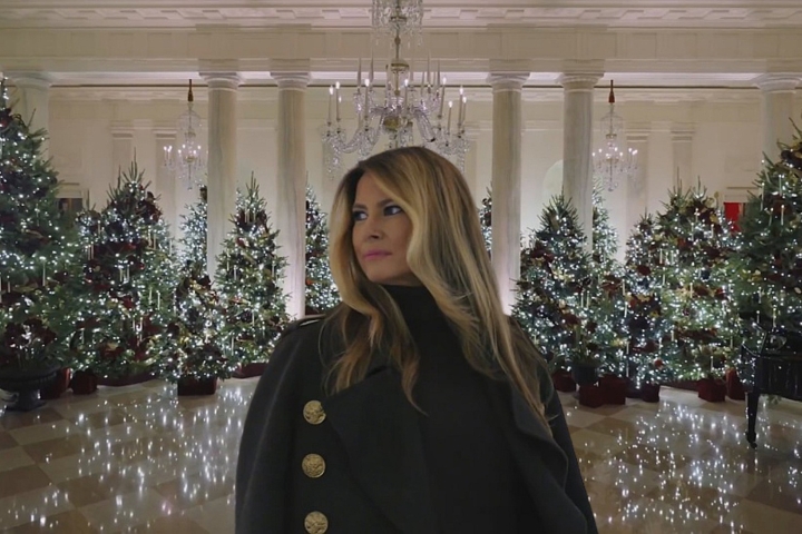 Melania Trump presenta la decoración navideña de la Casa Blanca