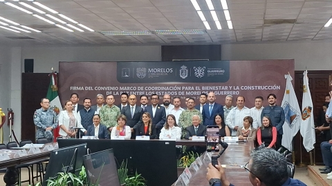 Firman gobernadoras de Morelos y Guerrero convenio de colaboración para el bienestar y la construcción de paz