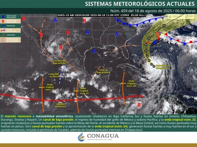 Morelos con lluvias vespertinas y temperaturas calurosas