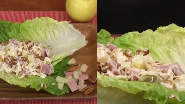 Refréscate con una ensalada de pollo y jamón con frutas, sigue esta receta