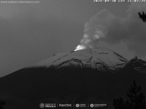 Registra 38 exhalaciones volcán Popocatépetl; se mantiene semáforo amarillo fase 2