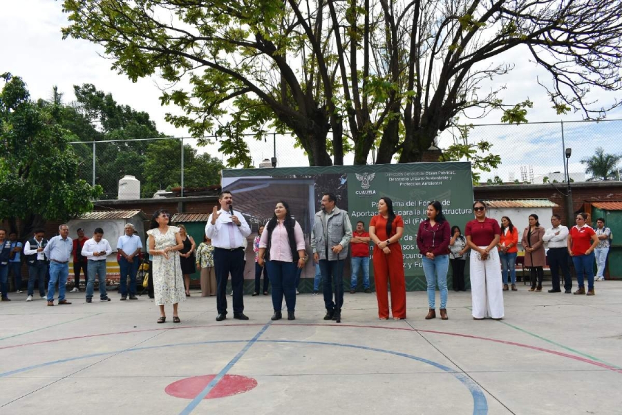 La Telesecundaria “Lic. Álvaro Gálvez y Fuentes” contará con nueva techumbre