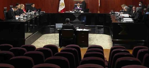 Aspecto de la sesi&oacute;n del Pleno de la SCJN de este martes.