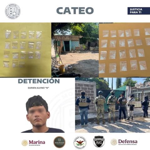 La droga quedó a cargo del Ministerio Público.