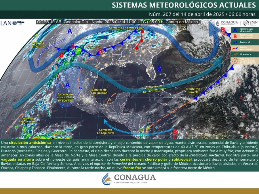 Ambiente seco y caluroso predominará esta semana en Morelos