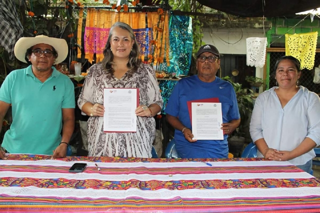 Firman convenio la CDHM y el Centro Cultural “Mamá Teo” de Coatetelco