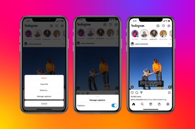 Instagram ahora genera subtítulos automáticamente en tus vídeos