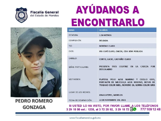 Buscan a un adolescente desde hace más de dos meses