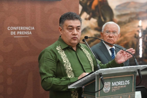 En conferencia de prensa, Miguel Ángel Urrutia, titular de la SSPC, dio detalles sobre la operación de la unidad de inteligencia penitenciaria en el penal de Atlacholoaya. 