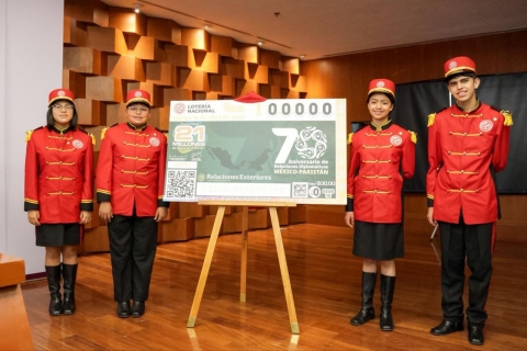 Lotería Nacional y SRE conmemoran 70 años de relaciones México–Pakistán en billete especial