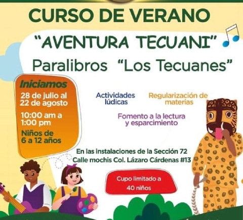 Los niños podrán participar en dos cursos de verano próximamente en Zacatepec.  