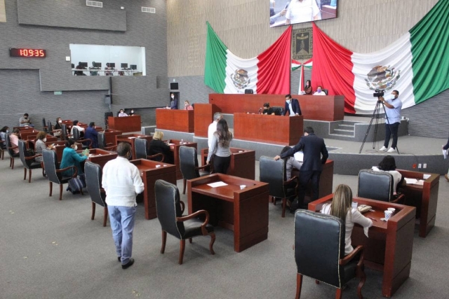 Aspecto de la sesión ordinaria de ayer en el Congreso del estado. 