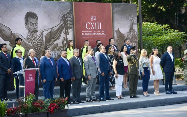 Encabeza gobernador conmemoración del CXIII Aniversario del Inicio de la Revolución Mexicana