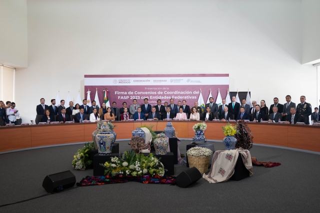 Firma Gobierno de Morelos convenio de coordinación del Fondo de Aportaciones a la Seguridad Pública 2023
