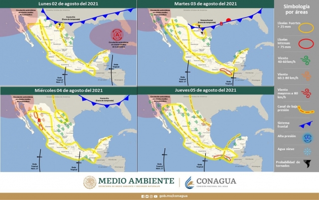 Inicia agosto con lluvias en Morelos