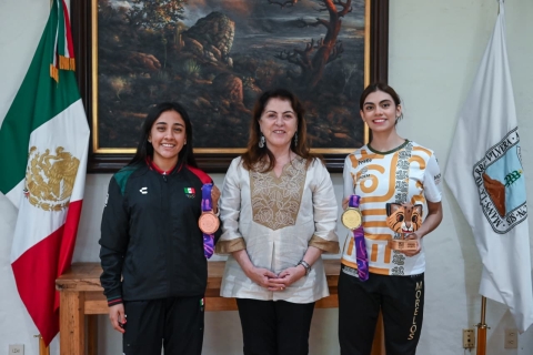 Celebra gobernadora Margarita González Saravia triunfos de atletas morelenses en Juegos Panamericanos Junior