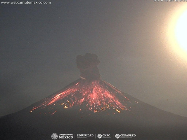 Registra Popocatépetl 120 exhalaciones en las últimas 24 horas