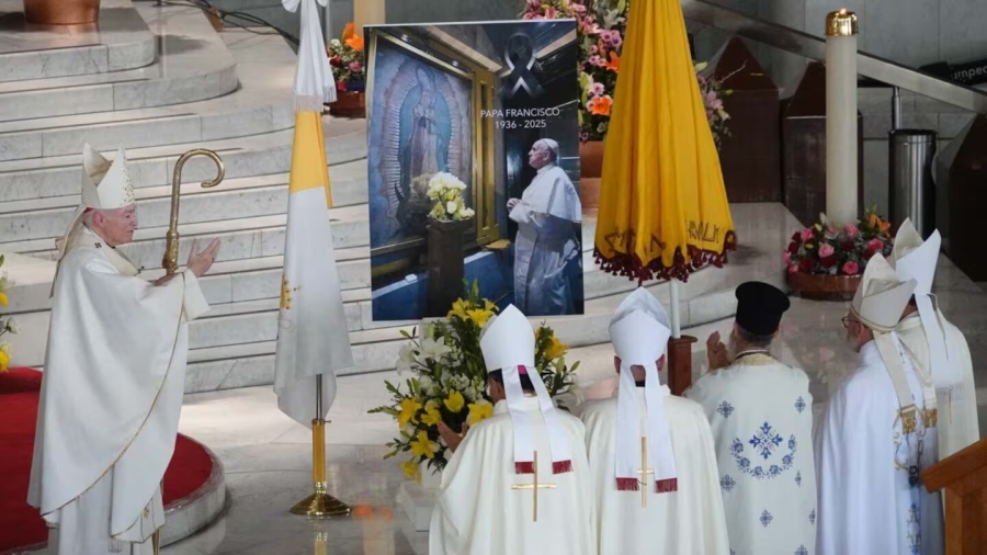 Despedida al Papa Francisco en la Basílica de Guadalupe, 'su lugar preferido en México'