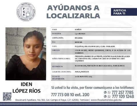 Una joven desapareció en Ayala