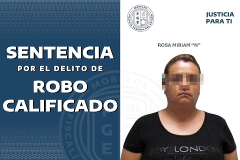 Dan casi 17 a&ntilde;os de prisi&oacute;n a mujer por robo