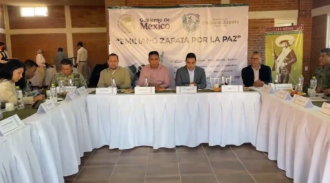 Sesiona Mesa de Coordinación para la Construcción de Paz y Seguridad en Emiliano Zapata