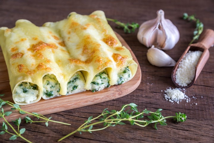 Canelones de espinaca, receta sencilla y fácil de preparar para tener una rica cena