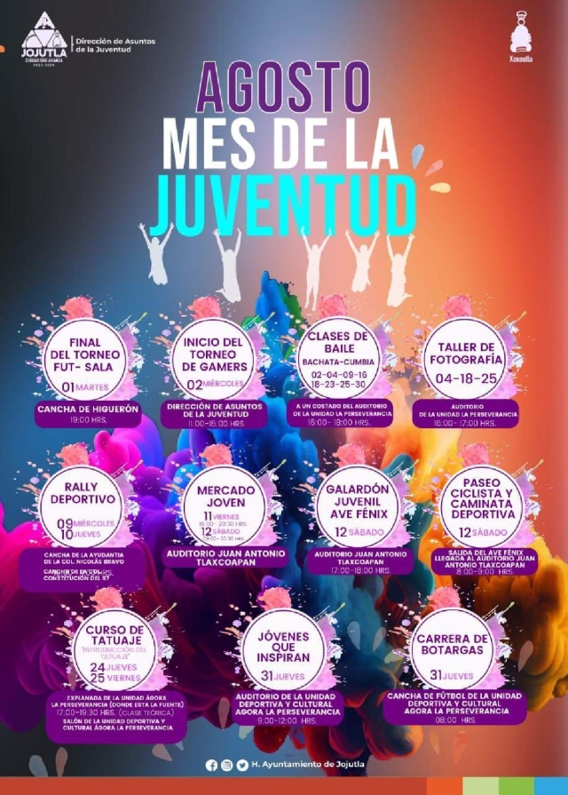 Ya comenzaron las actividades en Jojutla, con motivo del mes de la juventud. Se invitó a este sector a participar.