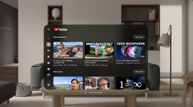 YouTube estrena aplicaci&oacute;n para Apple Vision Pro con experiencia inmersiva