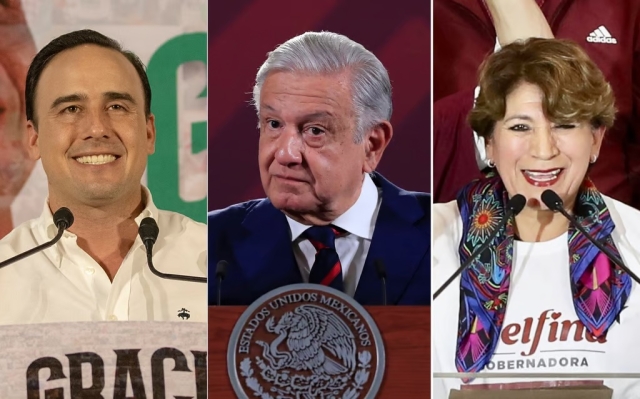 AMLO felicita a Delfina Gómez y Manolo Jiménez por elecciones