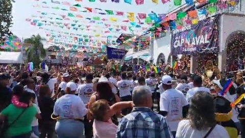 Inicia brinco del chinelo en el &#039;Carnaval Jiutepec 2025&#039;