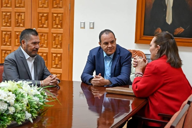 La consejera presidente del INE, Guadalupe Taddei Zavala se reunió con el gobernador y el secretario de Gobierno.