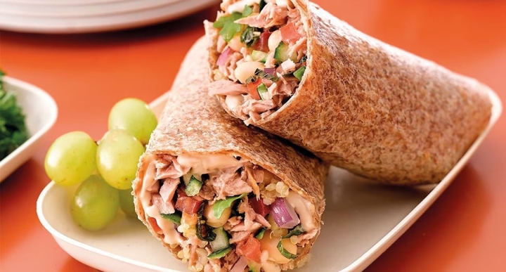 Desayuno rápido y saludable: wrap de atún estilo gourmet