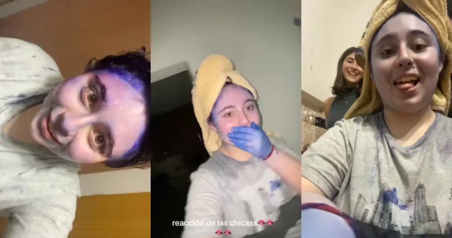 Joven intenta teñirse el cabello y la comparan con 'tristeza' de intensamente