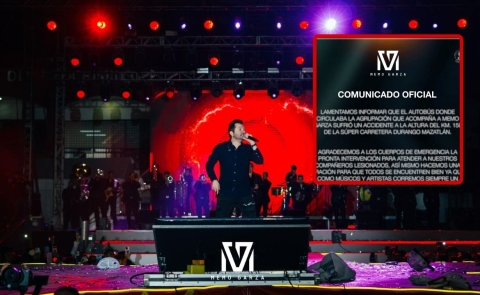 Memo Garza pide oración tras accidente de su banda: &quot;Estamos a salvo, pero el peligro en las carreteras es constante&quot;