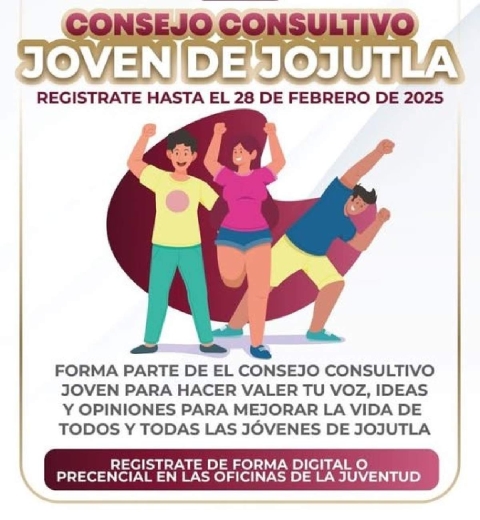 El 7 de marzo se dará a conocer a quienes integrarán el primer “Consejo Consultivo Juvenil” de Jojutla.