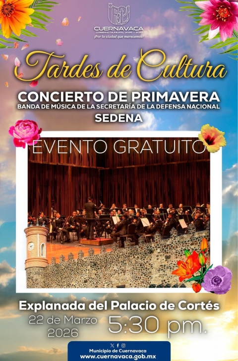 Invita ayuntamiento capitalino a disfrutar del Concierto de Primavera