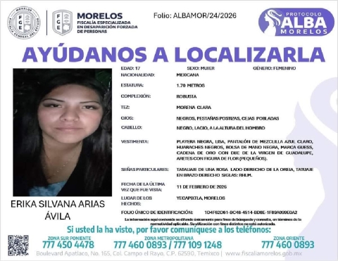  Una adolescente desapareci&oacute; en Yecapixtla
