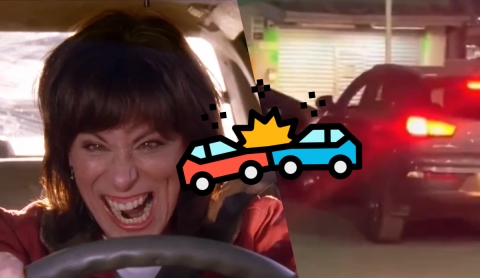 &quot;Lady Chocona&quot;: Mujer con placas de Morelos impacta auto