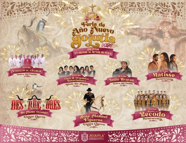 Todo está listo para la Feria de Año Nuevo de Jojutla, que comenzará 12 días antes de concluir el año.