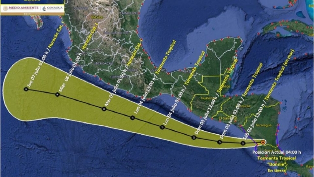 Tormenta tropical Bonnie avanza hacia México mientras otro ciclón se forma en el Atlántico
