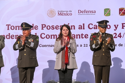 Ratifica Margarita González Saravia trabajo conjunto con autoridades de la Defensa