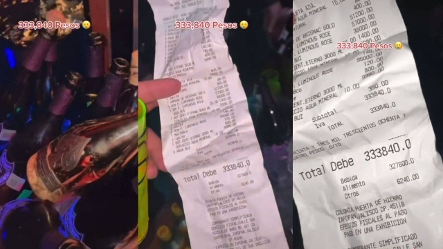 Gastan más de 300 mil pesos en bar.