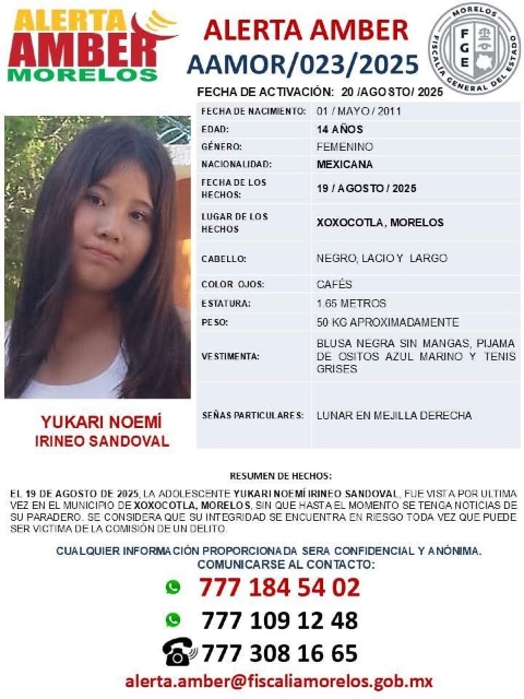 Desaparece una adolescente en Xoxocotla