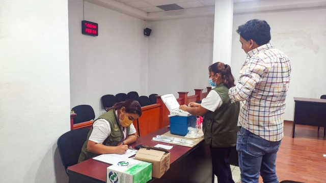 Realizan jornada de vacunaci&oacute;n contra sarampi&oacute;n en sedes del Poder Judicial en la zona sur
