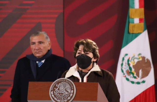 Delfina Gómez presenta la &quot;Biblioteca Centenaria&quot;.