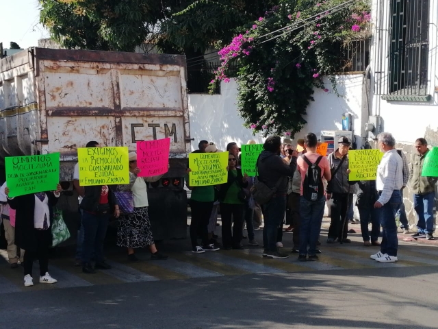 Se manifiestan ejidatarios del municipio de Emiliano Zapata